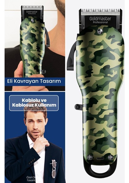 Hız Ayarlı Profesyonel Saç ve Sakal Şekillendirme Tıraş Makinesi Yeşil