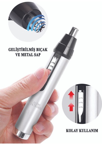 Şarjlı Burun Kılı Temizleme ve Tıraş Makinesi Pratik ve Güçlü Performans