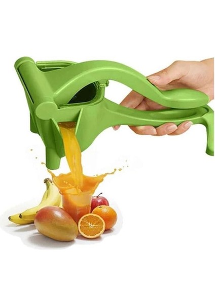 Yeşil Manuel Meyve Sıkacağı Pratik Plastik Narenciye Sıkıcı