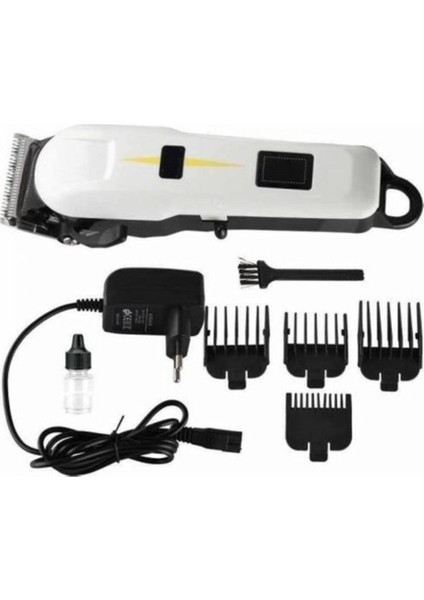 Dijital Profesyonel Saç ve Sakal Tıraş Makinesi Beyaz HK-700 modelleri