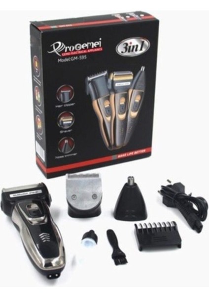 Çok Fonksiyonlu Şarjlı Saç Sakal Burun Tıraş Makinesi ve Pratik