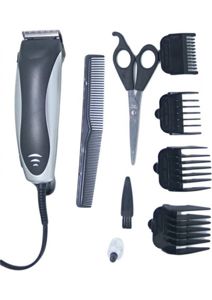 Beyaz Elektrikli Çok Fonksiyonlu Saç ve Sakal Bakım Seti
