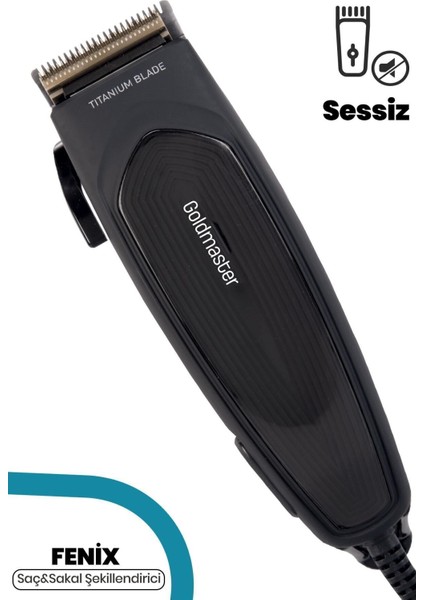 Sessiz Paslanmaz Çelik Ultra Keskin Saç ve Sakal Kesme Makinesi Beyaz