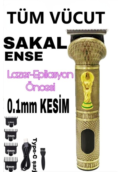 Tüm Vücut Profesyonel Tıraş Makinesi Sakal Ense ve Vücut Kesimi Lazer Öncesi