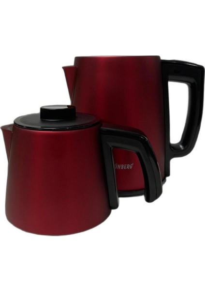 Kırmızı 1850W Paslanmaz Çelik Çay ve Su Isıtıcı, Şık ve Pratik Tasarım fiyatları