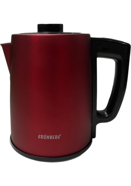 Kırmızı 1850W Paslanmaz Çelik Çay ve Su Isıtıcı, Şık ve Pratik Tasarım fırsatları