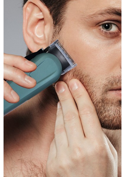 Hızlı Şarj Erkek Bakım Seti Kablolu ve Kablosuz Kullanım Adaptörlü Yeşil indirimleri