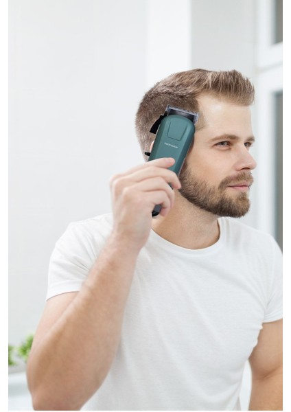 Hızlı Şarj Erkek Bakım Seti Kablolu ve Kablosuz Kullanım Adaptörlü Yeşil