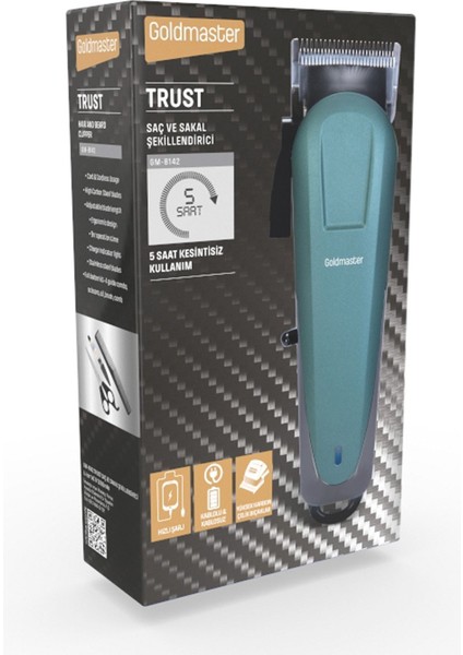 Hızlı Şarj Erkek Bakım Seti Kablolu ve Kablosuz Kullanım Adaptörlü Yeşil