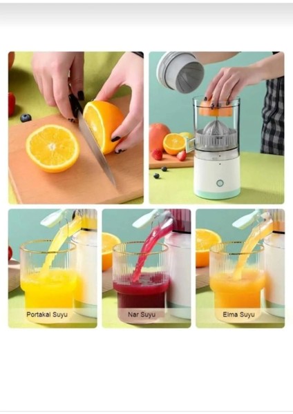 Taşınabilir Usbli Otomatik Meyve Sıkacağı Katı ve Narlı Beyaz