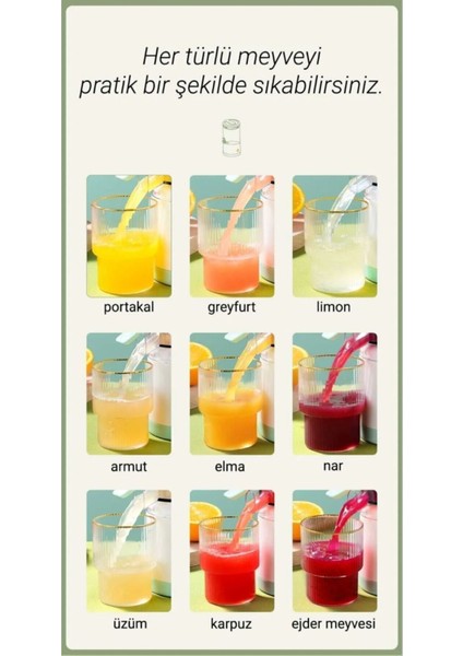 Taşınabilir Usbli Otomatik Meyve Sıkacağı Katı ve Narlı Beyaz fırsatları