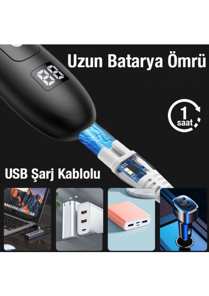 Su Geçirmez Seramik Başlıklı Traş Makinesi Uzun Şarj Süresiyle Kullanıma Hazır modelleri