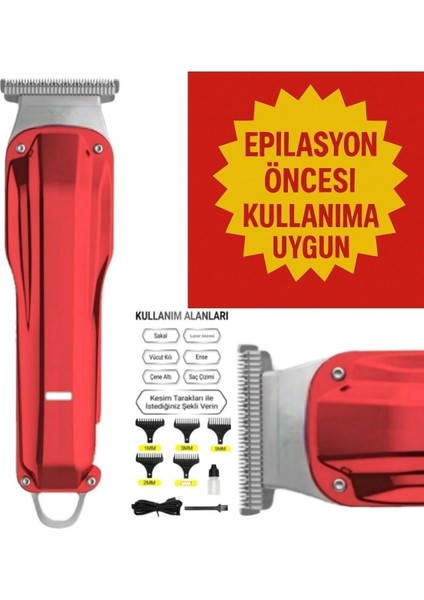 Ipli Lazer Epilasyon ve Tıraş Cihazı Profesyonel Kullanım Saç ve Sakal Ense Çizimi