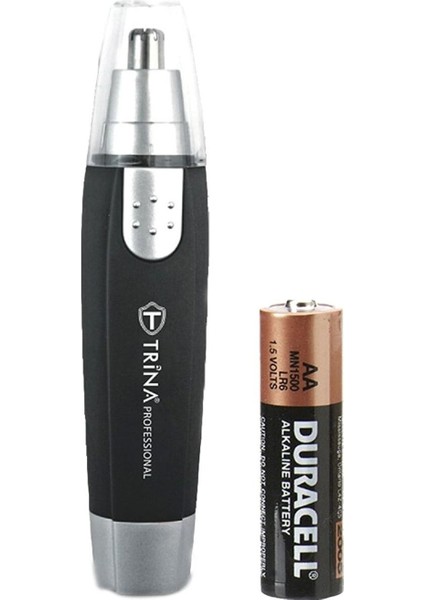 Kullanışlı Burun ve Kulak Kılı Kesme Makinesi ve Temizleme Fırçası Siyah