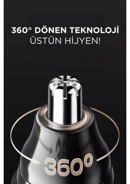 Taşınabilir Elektrikli USB Burun Kılı Kesme Makinesi Siyah fırsatları