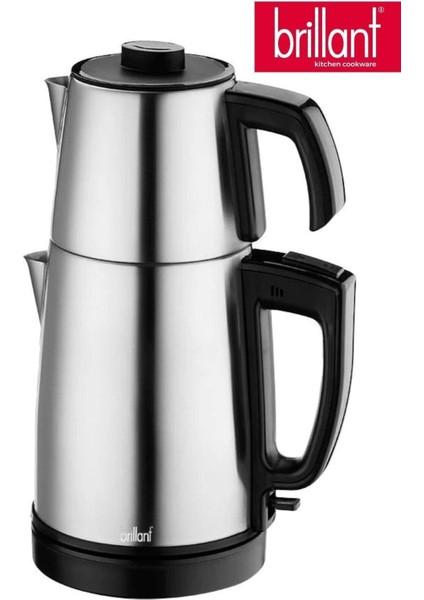 Geniş Hazneli Paslanmaz Çelik Çay ve Su Isıtıcı, 2200W