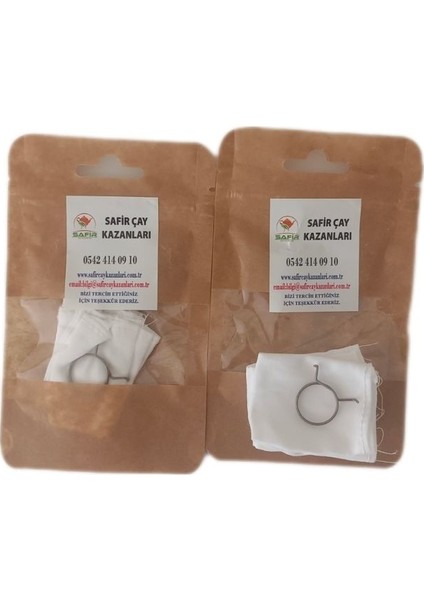 Beyaz Çay Semaveri Musluk Bezi, 2 Paket, 10 Adet, Süzgeçli, Kaliteli ve Dayanıklı