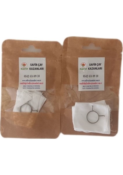 Beyaz Çay Semaveri Musluk Bezi, 2 Paket, 10 Adet, Süzgeçli, Kaliteli ve Dayanıklı