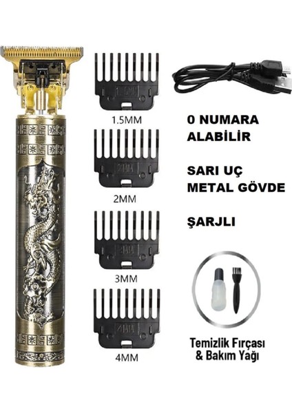 Şarjlı Çok Fonksiyonlu Tıraş Makinesi Vintage Tasarım Çoklu Bölge Kullanım indirimleri