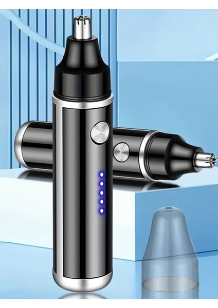 Kullanışlı USB Şarjlı Burun Kulak Tüy ve Kaş Düzenleme Cihazı Siyah