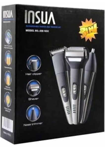 Çok Fonksiyonlu Şarjlı Bakım Seti Saç Sakal ve Burun Kılı Almak