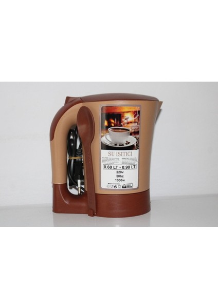 Küçük Boy Elektrikli Su Isıtıcı Kettle, Kahverengi, Pratik ve Şık Tasarım