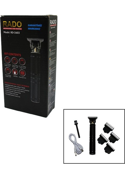 Çok li Metal Kasa USB Şarjlı Saç Sakal Traş Makinesi