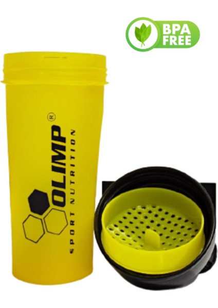 Şık 650 ml Sarı Shake Kabı, Fonksiyonel ve Dikkat Çekici Tasarım!