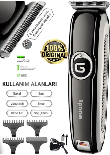 Gümüş li Profesyonel Saç Sakal Tıraş Makinesi ve fiyatları