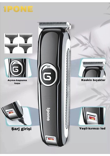 Gümüş li Profesyonel Saç Sakal Tıraş Makinesi ve modelleri