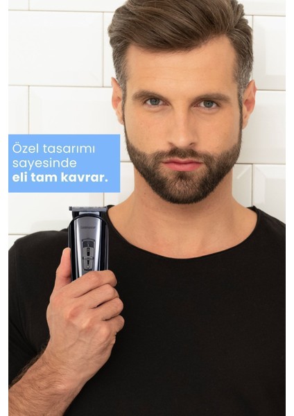 9'lu Erkek Bakım Seti Kablolu ve Kablosuz Siyah Çok Fonksiyonlu fırsatları