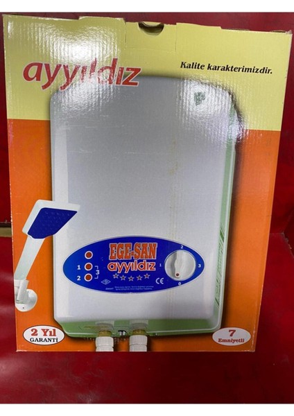 Beyaz Elektrikli Banyo Sıcak Su Şofbeni, Pratik ve Güvenli Kullanım