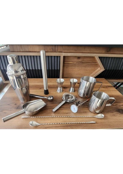 12 Parça Paslanmaz Çelik Kahve Seti, Profesyonel ve Şık Tasarım fiyatları