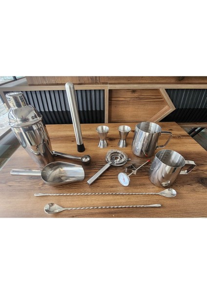 12 Parça Paslanmaz Çelik Kahve Seti, Profesyonel ve Şık Tasarım fırsatları