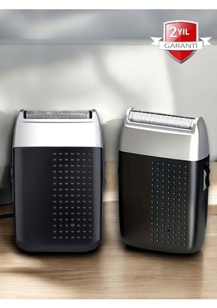 Taşınabilir Kablosuz Mini Tıraş Makinesi Siyah Her Yerde Kullanım