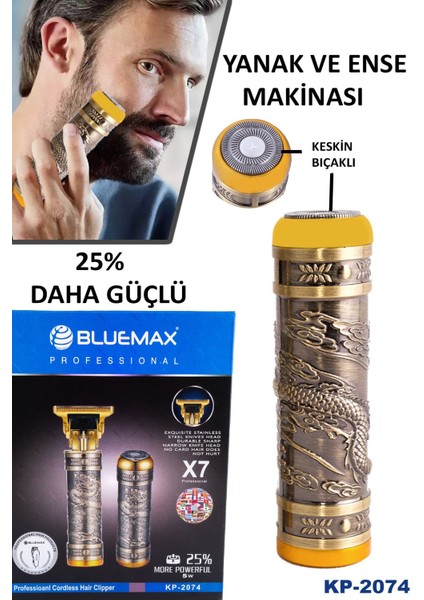 Şarjlı Islak ve Kuru Tıraş Makinesi LCD Ekran Kablosuz Su Geçirmez Profesyonel modelleri
