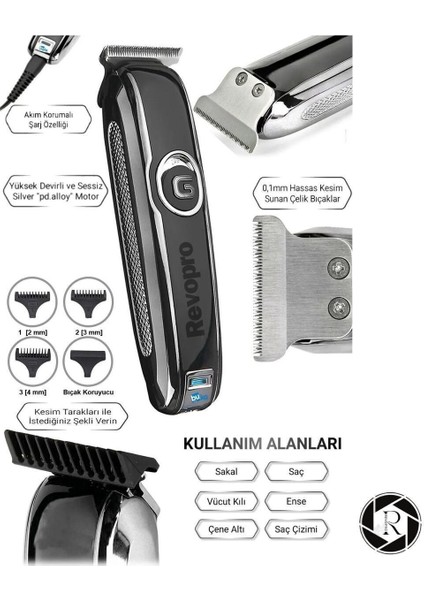 Gelişmiş Lazer Öncesi Sakal ve Vücut Çizim Tıraş Makinesi Gri li Yeni Nesil fiyatları
