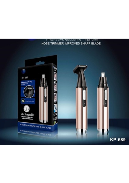 2'li Şarjlı Kulak Burun Kılı Temizleme ve Tüy Düzeltme Makinesi Gri fiyatları