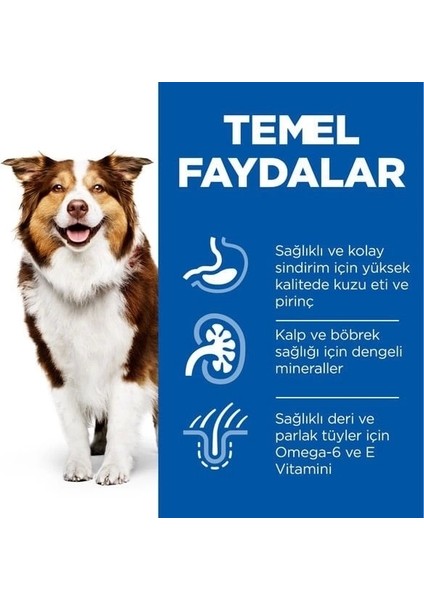 Hills Mature Senior +7 Medium Orta Irk Kuzu Etli Yaşlı Köpek Mamasi 2.5 kg modelleri