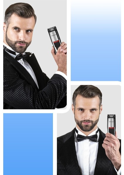 Kablosuz Ayarlanabilir Saç ve Sakal Şekillendirme Makinesi Siyah