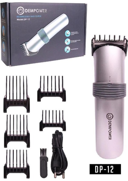 Gri li Pratik Elektrikli Traş Makinesi Dp-12