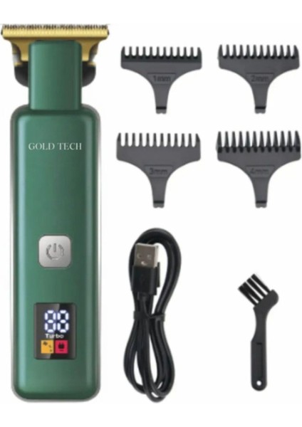 Yeşil Turbo Serisi Dijital Şarjlı Çok Fonksiyonlu Saç Sakal Vücut Makinesi fırsatları