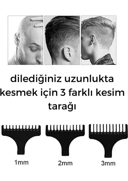 Siyah Profesyonel Saç ve Sakal Kesme Makinesi Tıraş Aleti indirimleri