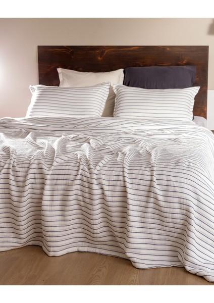 Josselin Çift Kişilik Pamuklu Yatak Örtüsü - Lacivert fiyatları