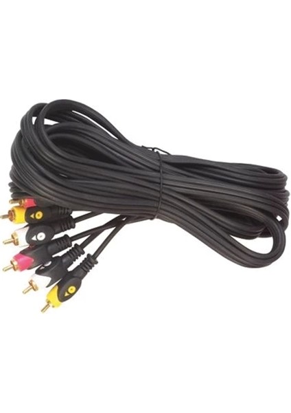 3 Rca + 3 Rca 5 Metre Kalın Kablo