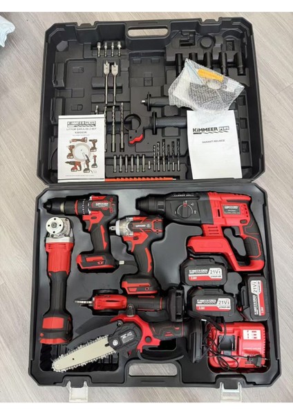 6'lı Vidalama ve Testere Seti, Yüksek Tork, Yeni Nesil, Çok Amaçlı, Dayanıklı