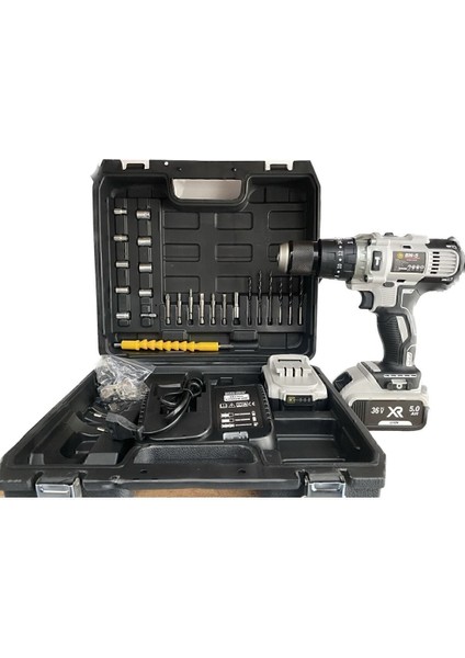 36V Şarjlı Profesyonel Matkap Vidalama, Güç ve Performans Sunar