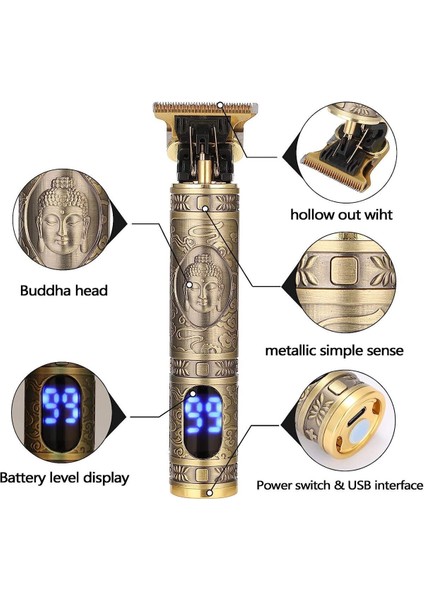 Şarjlı Profesyonel Saç Ense ve Sakal Tıraş Makinesi Kolay Kullanımlı ve Hafif Tasarım