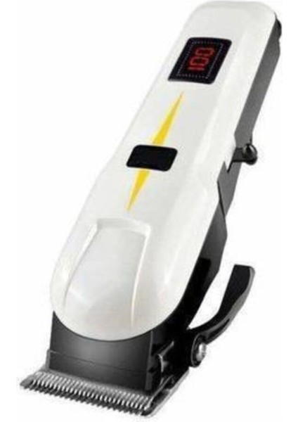 Kablosuz Dijital Göstergeli Çelik Bıçaklı Saç Sakal Tıraş Makinesi Beyaz modelleri