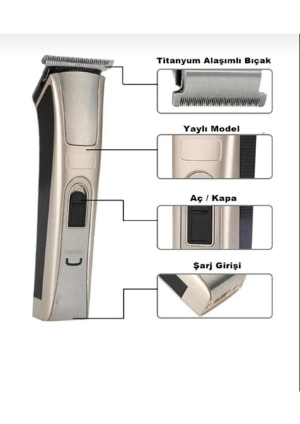 Metalik Profesyonel Tıraş Makinesi Saç ve Sakal Kesiminde Üstün Performans modelleri